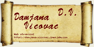 Damjana Vićovac vizit kartica